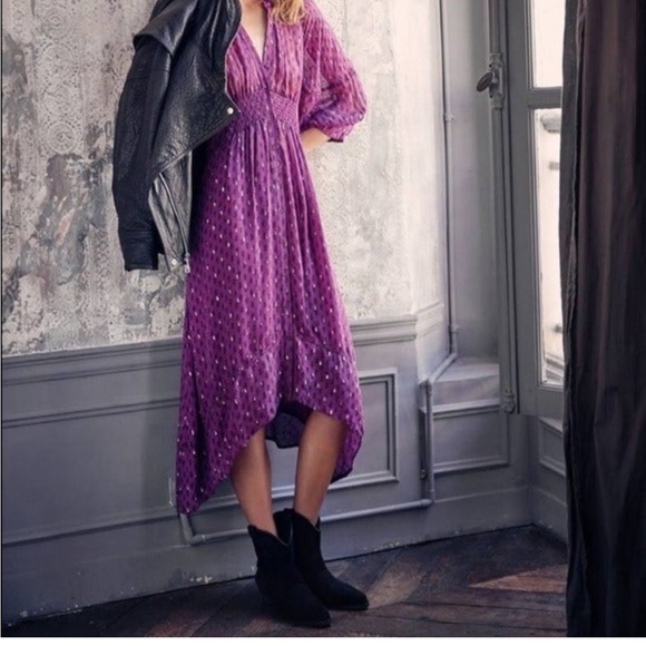 Ba&sh Cyana Balloon Sleeve Midi Dress - Picture 3 of 16